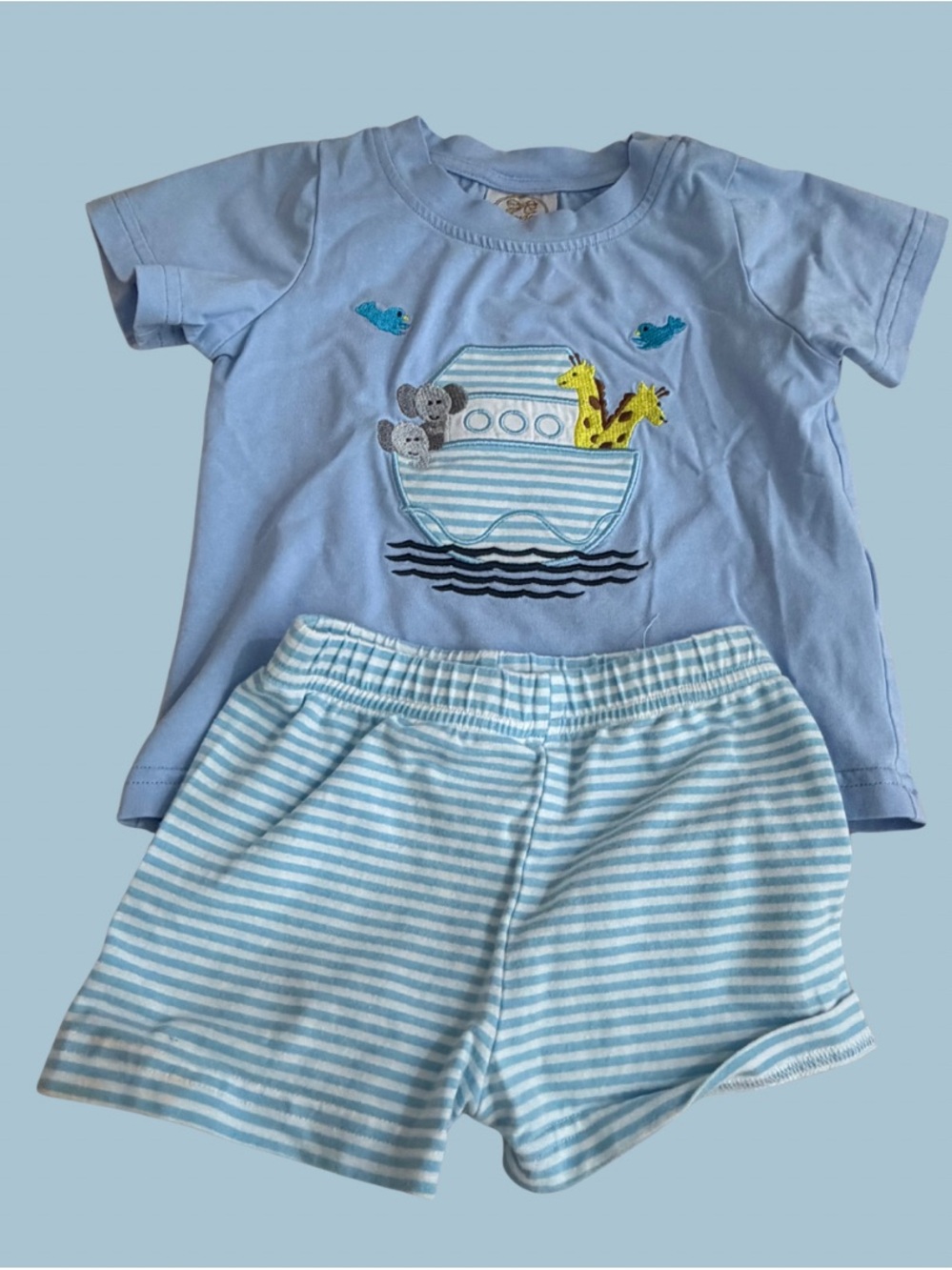 Noah’s Ark Short Set - Little Bear Smocks